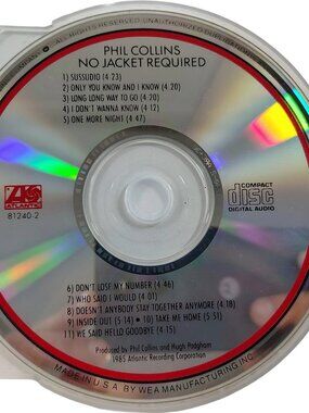 (1985) Phil Collins - No Jacket Required Music CD